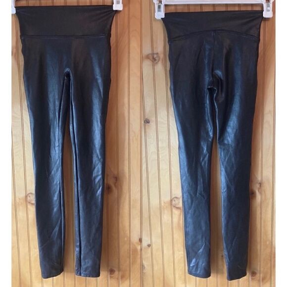 Spanx Faux Leather Leggings In Black Size S NWOT - Picture 5 of 6